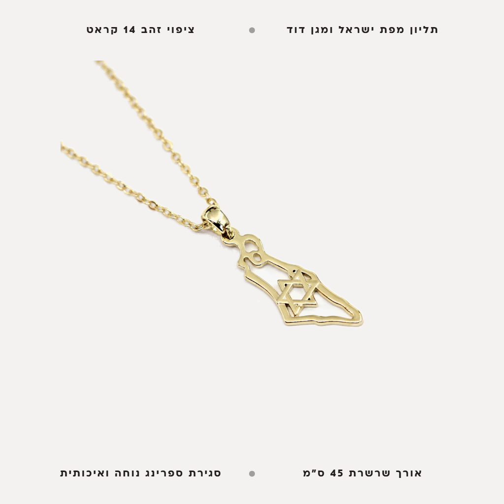 שרשרת תליון מפת ארץ ישראל - features