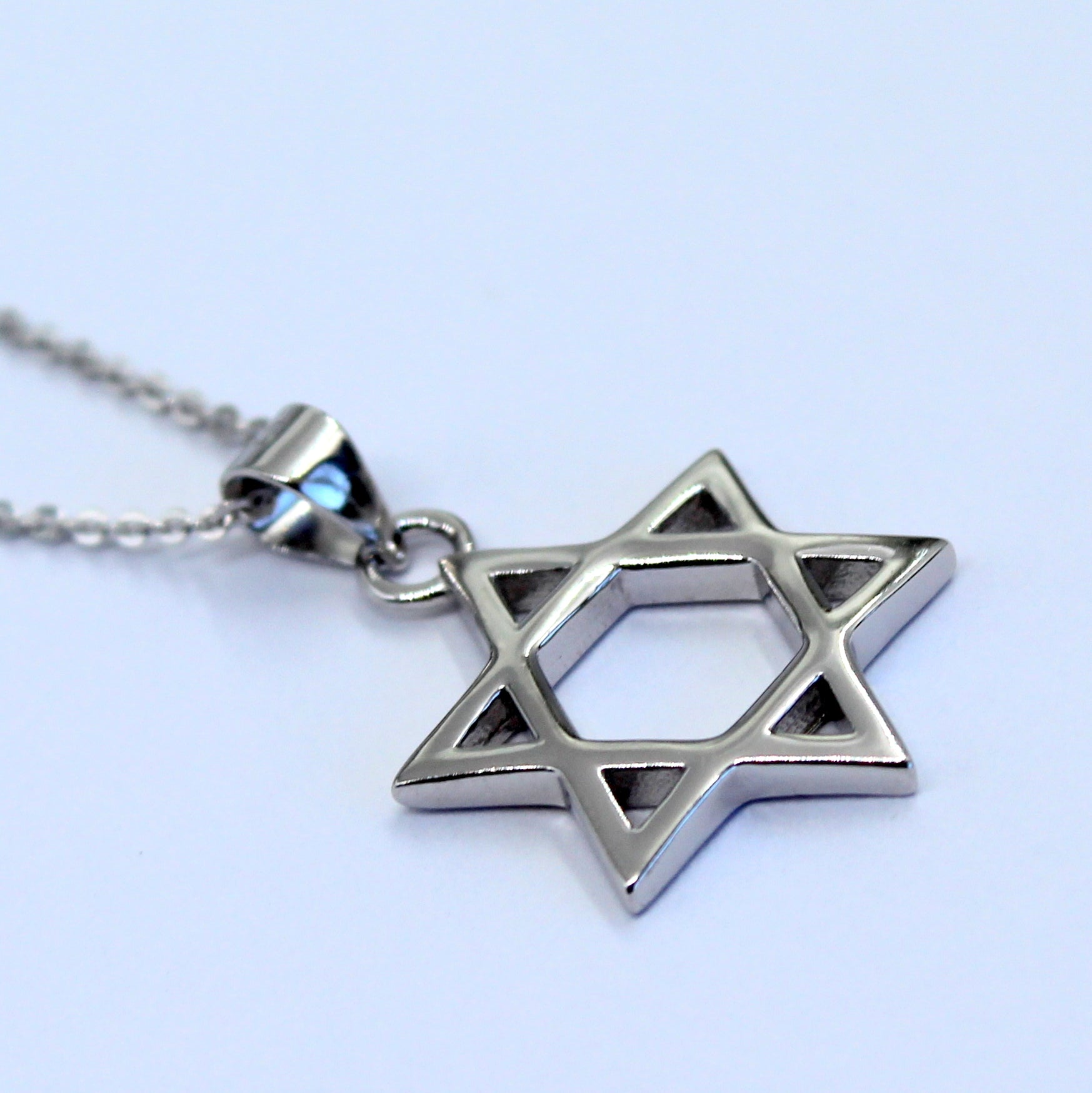 שרשרת כסף | תליון מגן דוויד חלק