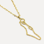 שרשרת תליון מפת ארץ ישראל - flat lay