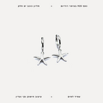 עגילי כסף כוכבי ים - features