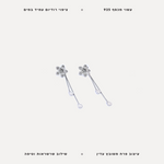 עגילי כסף פרח משובץ - features