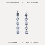 עגילי כסף צורות משובצות - features