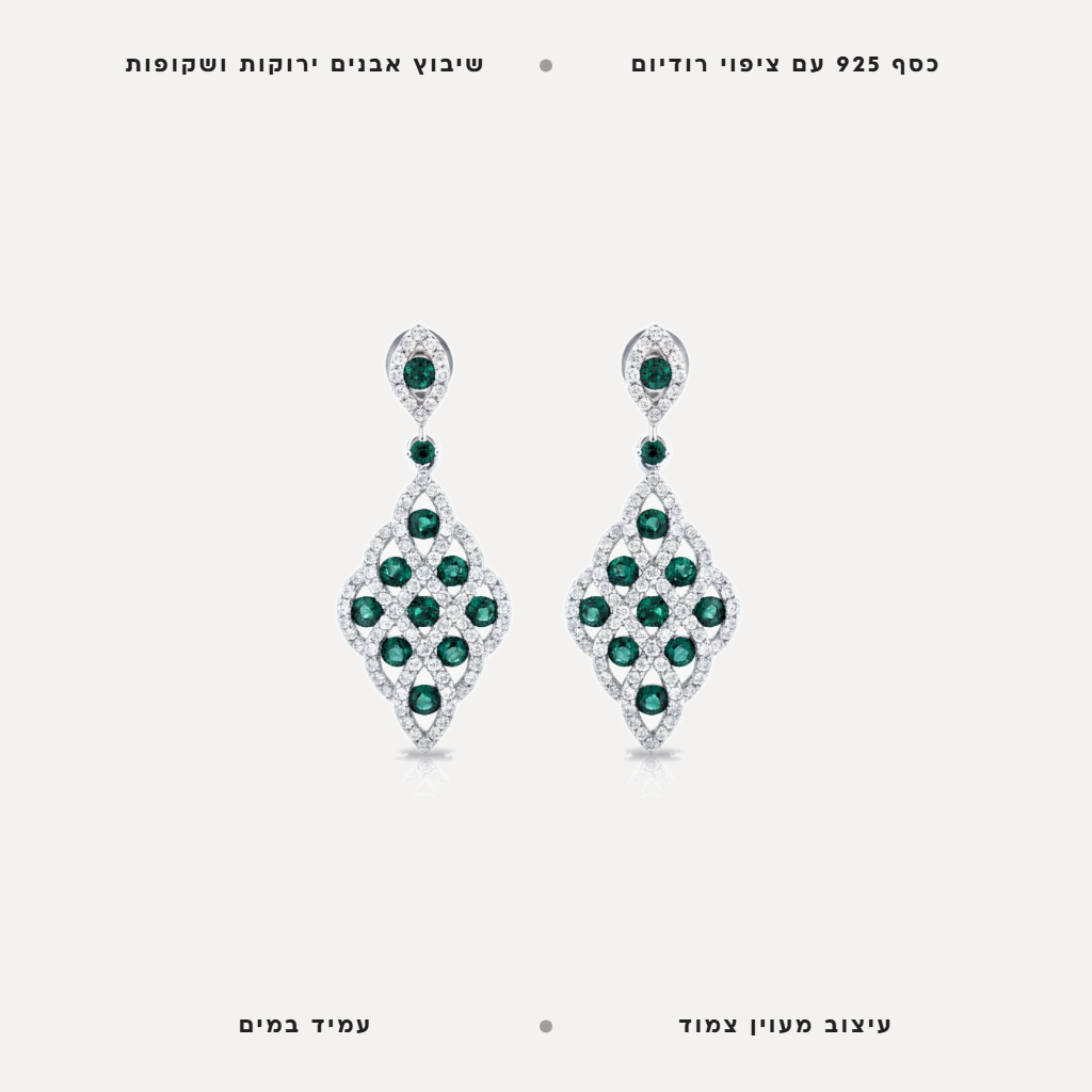 עגילי כסף מעויינים - features