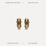 עגילי ציפוי זהב בעיצוב פרפר - features