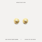 עגילי ציפוי זהב במראה חצי כדור - features