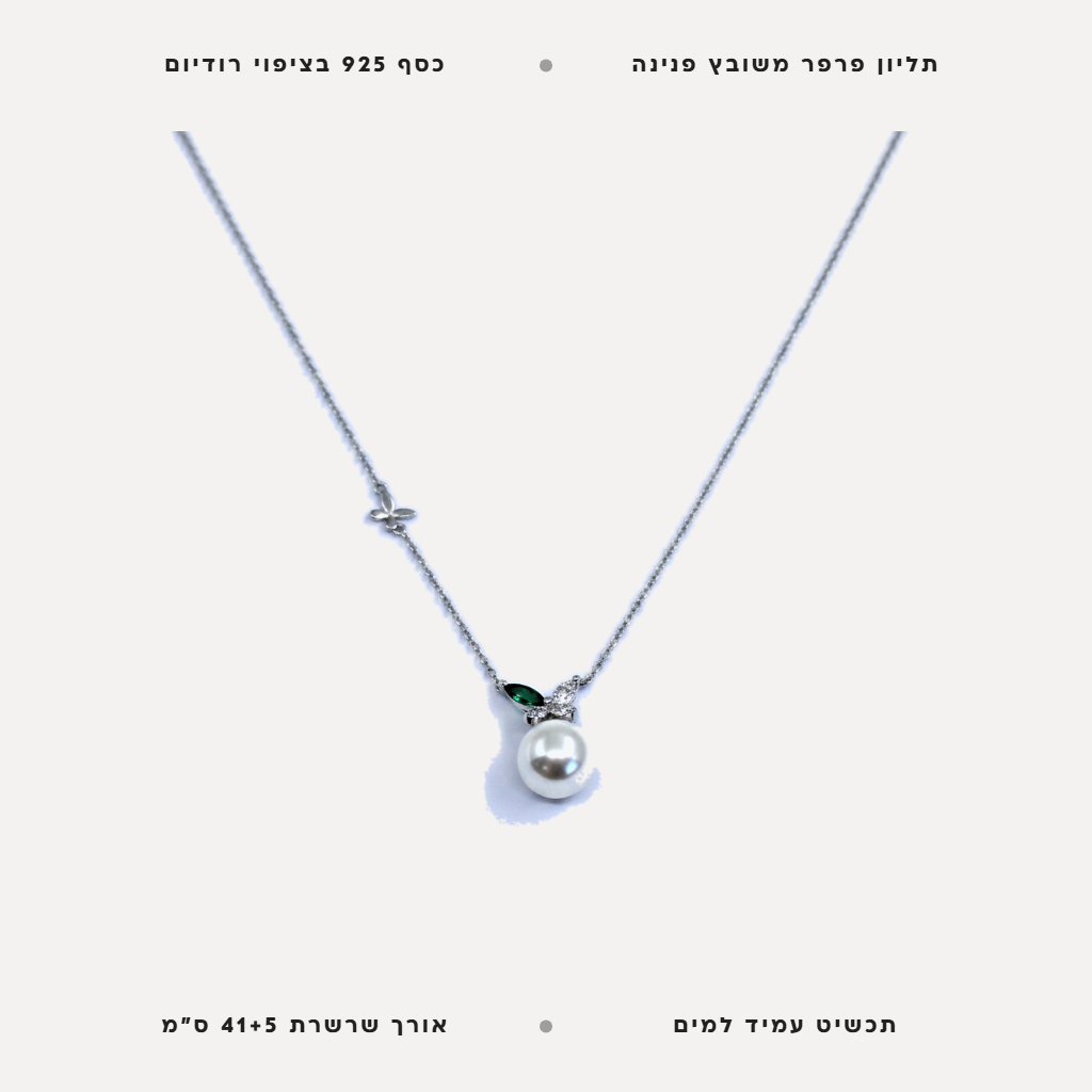 שרשרת כסף פרפר עם פניה - features