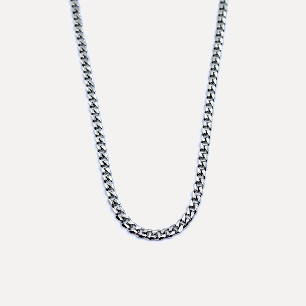 שרשרת כסף גורמט - flat lay