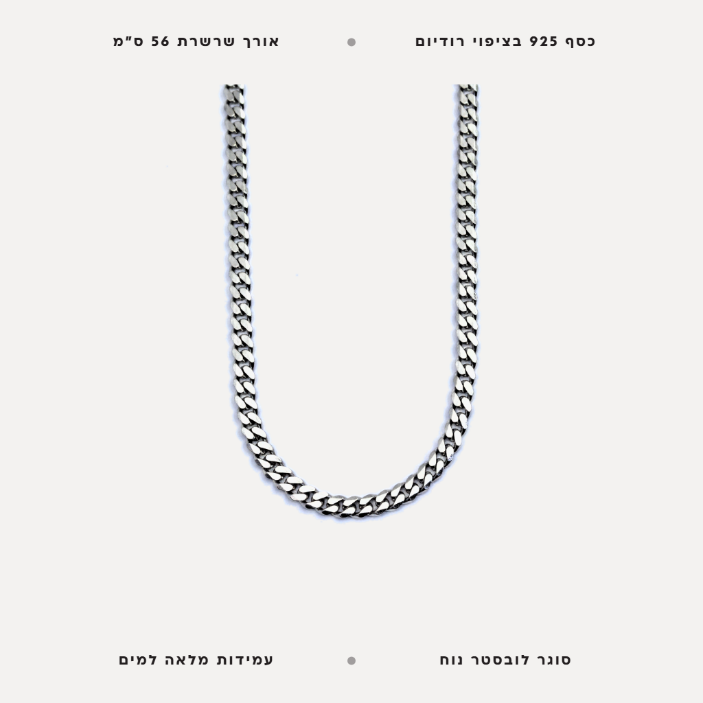 שרשרת כסף גורמט - features