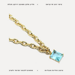 שרשרת ציפוי זהב מלבן - features