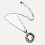 שרשרת כסף תליון מסגרת גלאס - flat lay