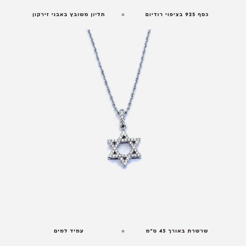 שרשרת כסף מגן דוויד - features