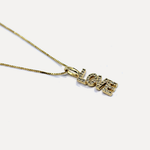 love שרשרת ציפוי זהב תליון - flat lay