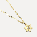 שרשרת ציפוי זהב מגן דוד - flat lay