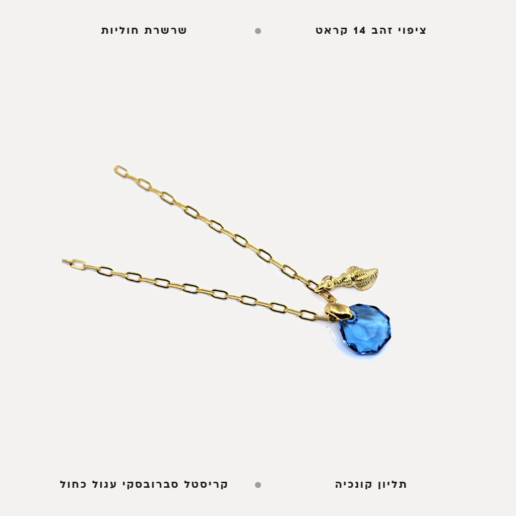 שרשרת ציפוי זהב קונכיה - features