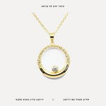 שרשרת ציפוי זהב מעגל עם זירקון - features