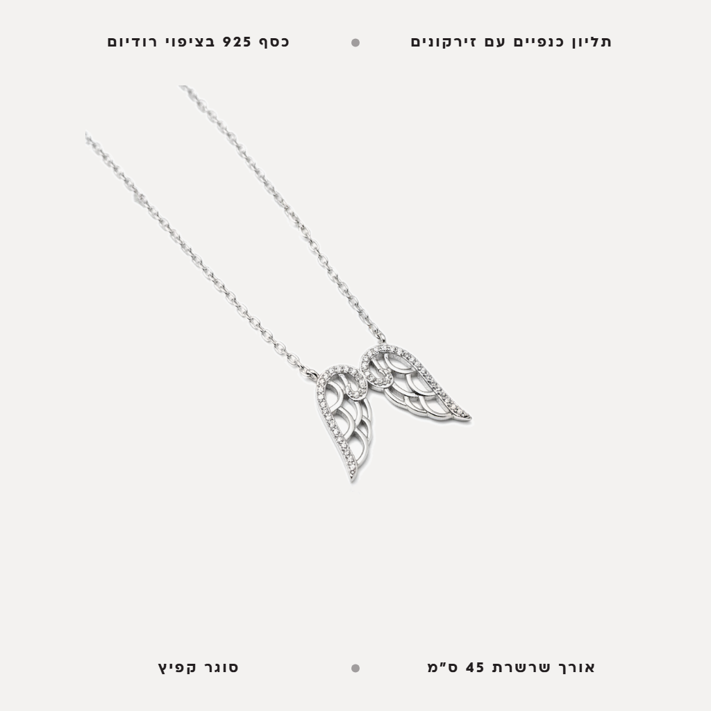 שרשרת כסף כנפיים - features