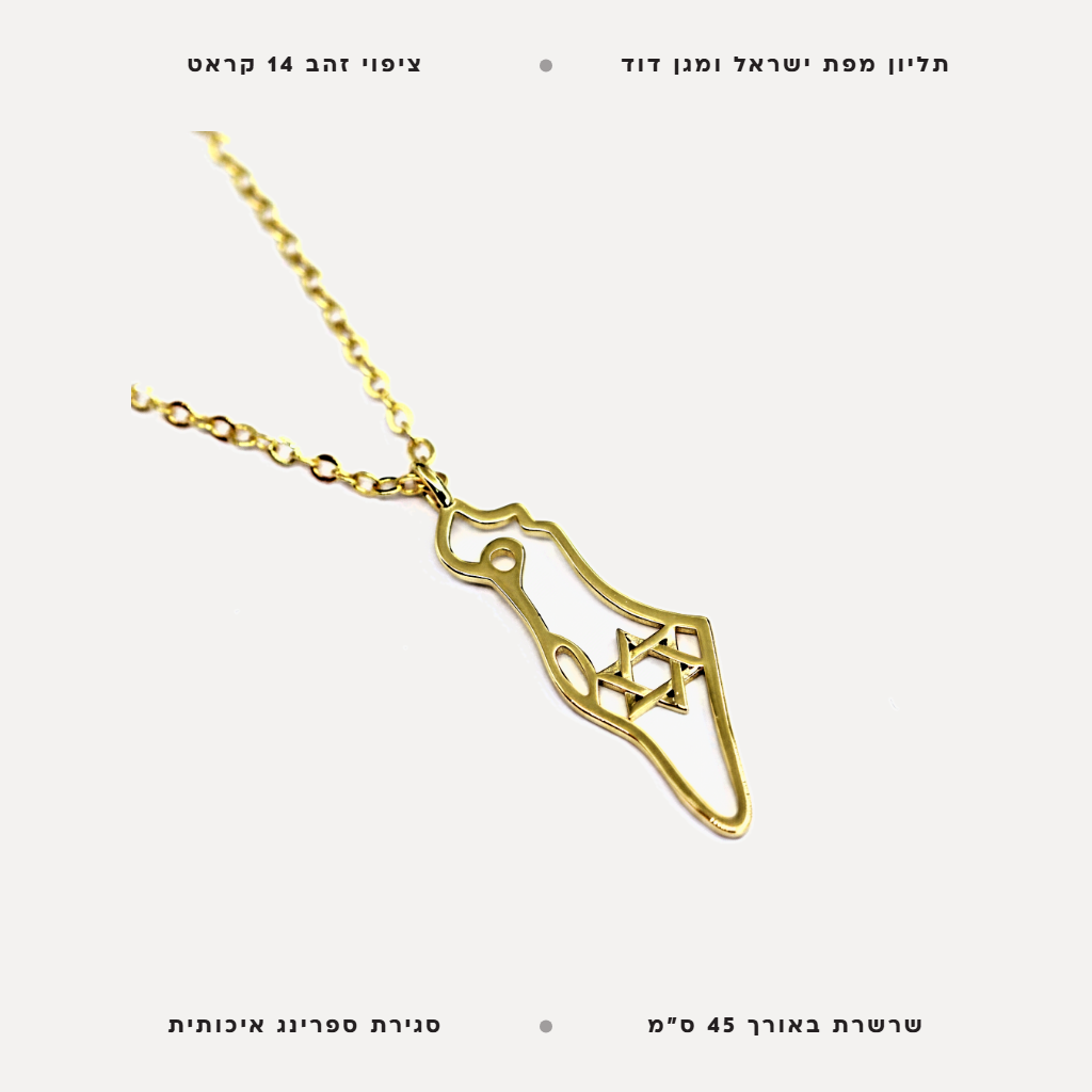 שרשרת תליון מפת ארץ ישראל - features