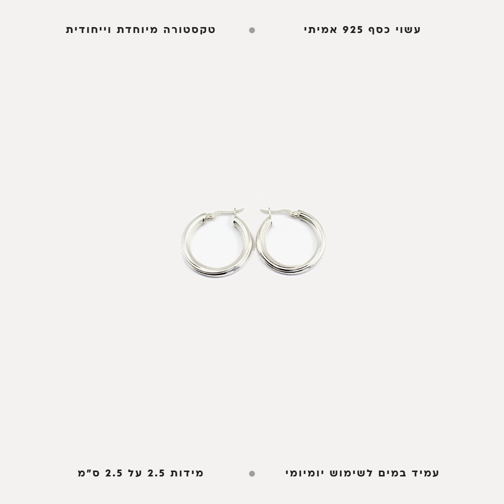 עגילי חישוק עם טקסטורה מיוחדת - features