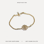 צמיד יד ציפוי זהב פרח - features