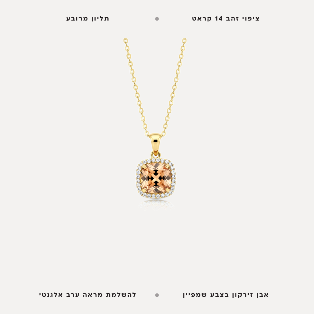 שרשרת ציפוי זהב אבן זירקון שמפיין - features
